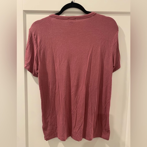 Deep v lace up pink top. Size small. - Picture 7 of 7